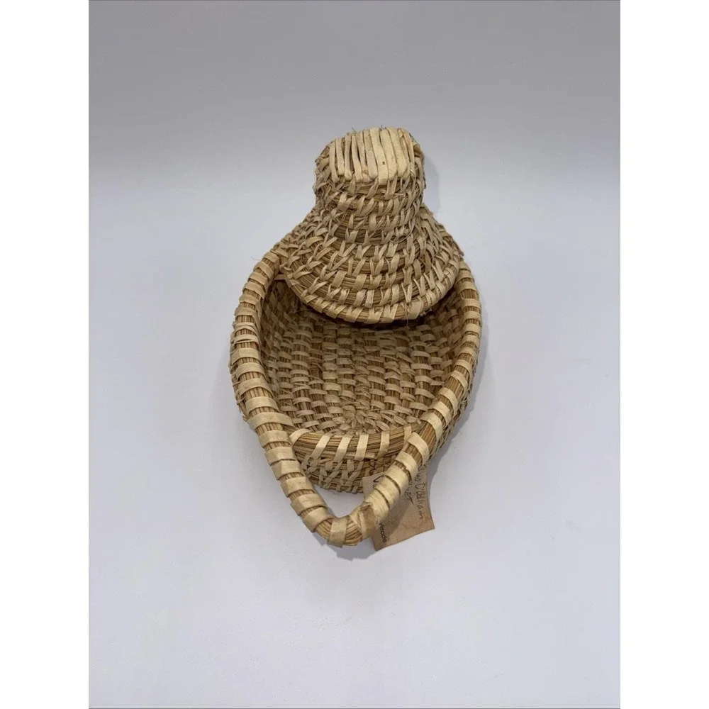 New With Tag Tohono O'odham Papago Authentic Indian Handmade Duck Basket Arizona
